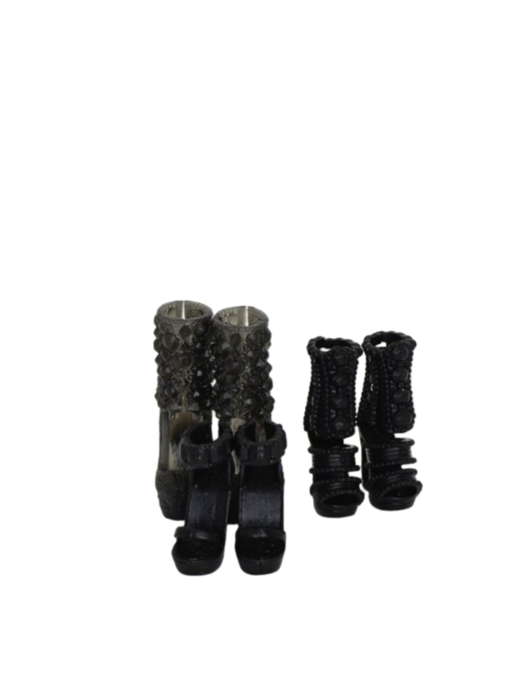 Black Doll Boots & Heels Shoe Lot Fashion Doll Accessories Monster High/Barbie